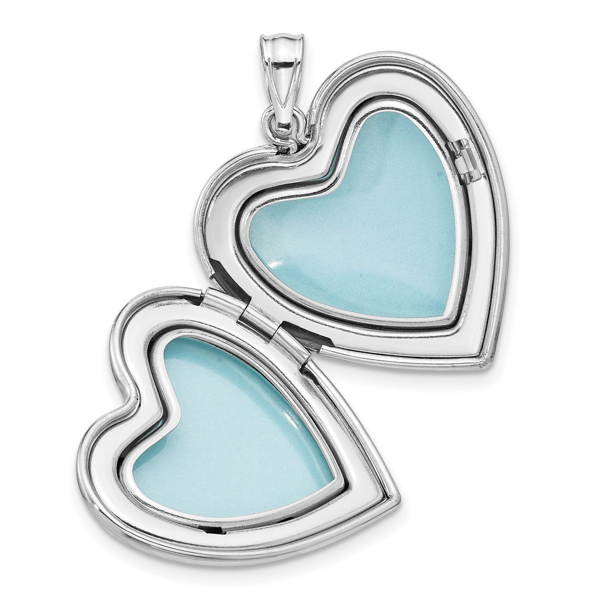 Sterling Silver Heart Locket Pendant with Paw Prints, Pet Memorial Jewelry for Women