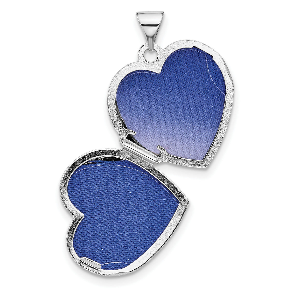 Heart Border 18mm Love you Reversible Heart Locket Charm Pendant in Real 925 Sterling Silver