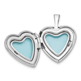 Sterling Silver Heart Locket Pendant with Infinity Symbol Made of Hearts for Women