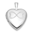 Sterling Silver Heart Locket Pendant with Infinity Symbol Made of Hearts for Women