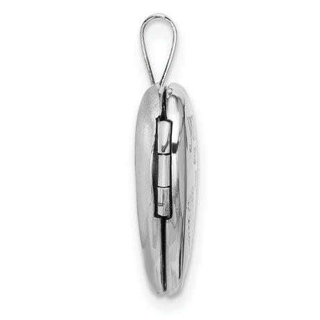 Sterling Silver Heart Locket Pendant with Sun Symbol and You Are My Sunshine Engraving
