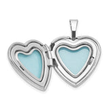 Sterling Silver Heart Locket Pendant with Sun Symbol and You Are My Sunshine Engraving