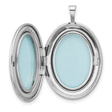Polished Filigree 26mm Oval Locket Charm Pendant in Real 925 Sterling Silver