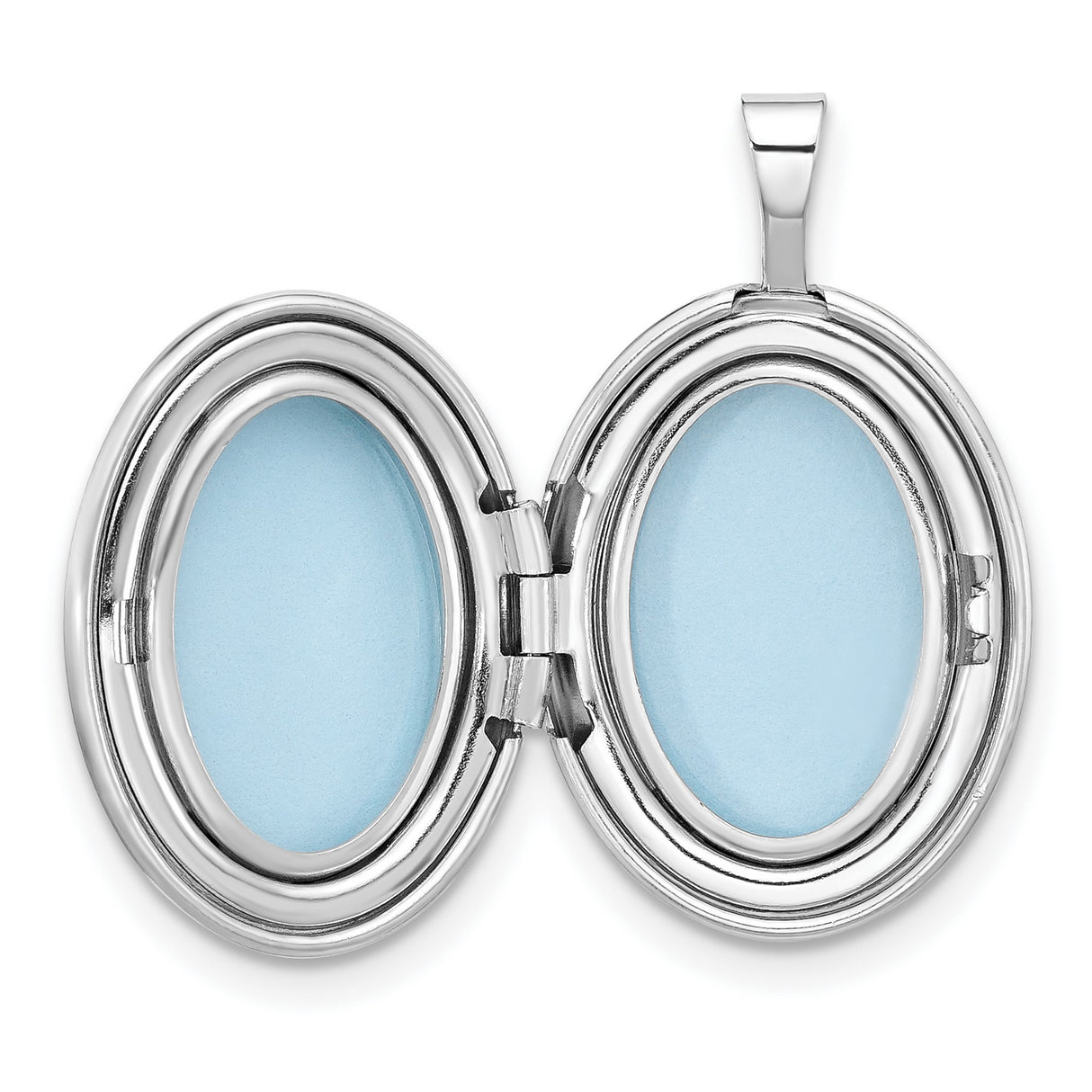 Sterling Silver Oval Locket Pendant with Quilted Diamond Pattern and Satin Finish