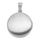 Sterling Silver Locket Pendant with Cubic Zirconia, Crescent Moon and Stars, Mom Keepsake Jewelry