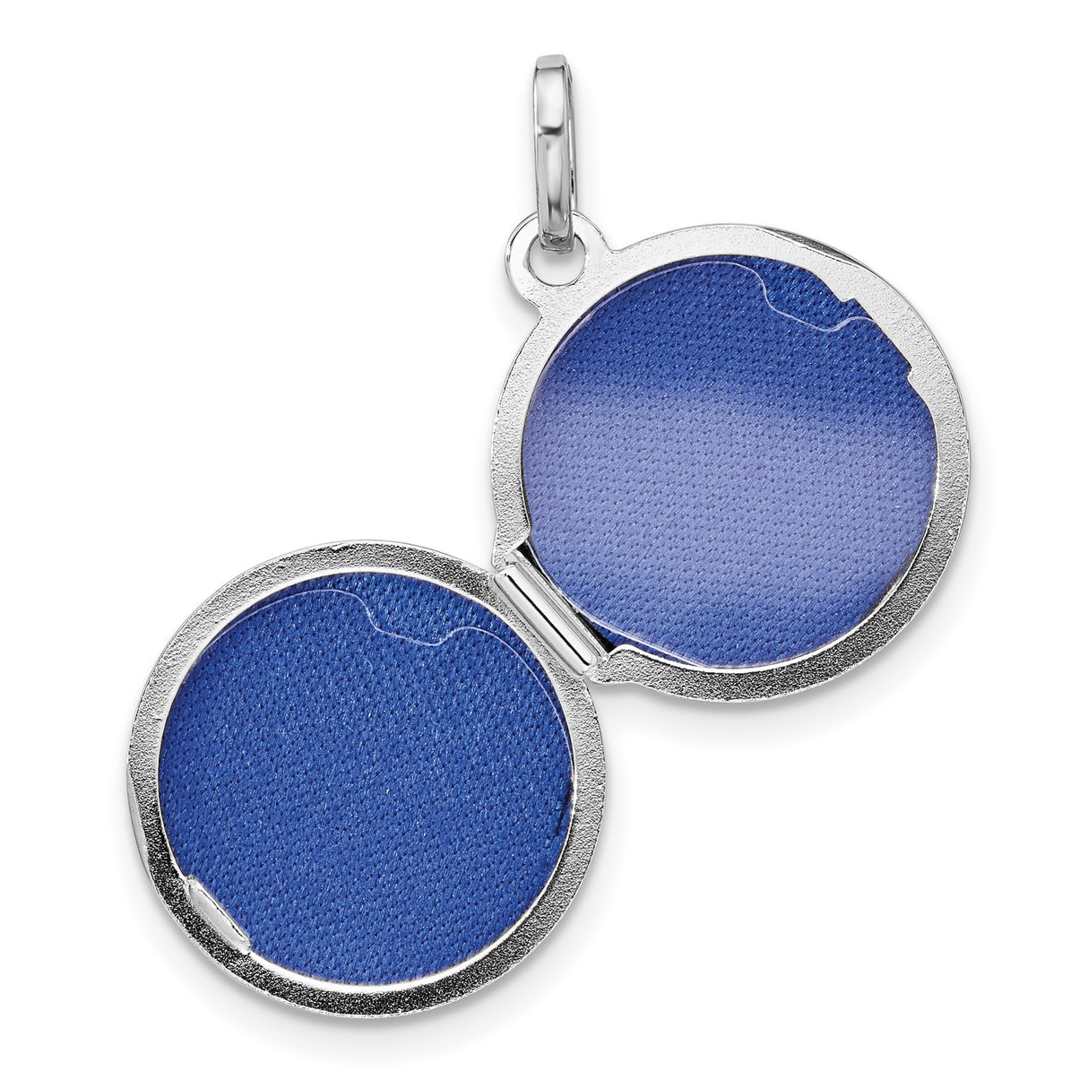 Sterling Silver Round Floral Locket Pendant with Botanical Design for Women