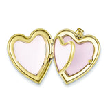 1/20 Gold Filled Grandma Word And Flowers On Heart Shaped Locket Charm Pendant in Real  Yellow Gold