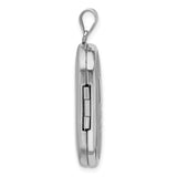 Sterling Silver Flag Locket Pendant with Enameled American Flag Design, Patriotic Jewelry