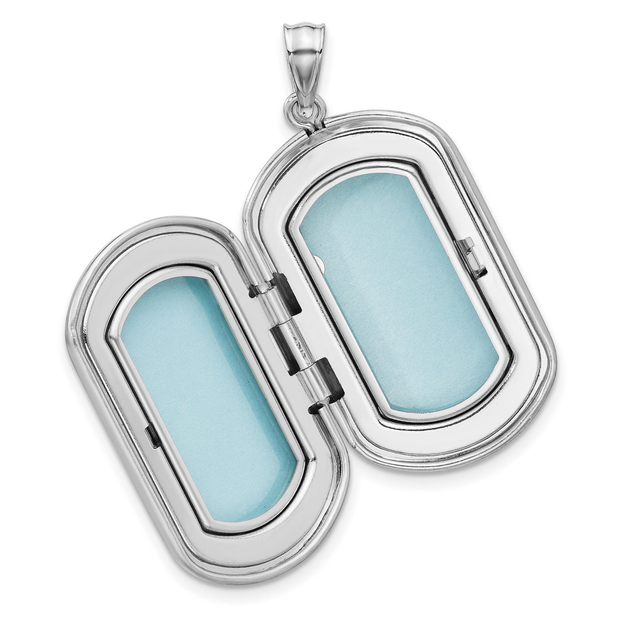 Sterling Silver Flag Locket Pendant with Enameled American Flag Design, Patriotic Jewelry