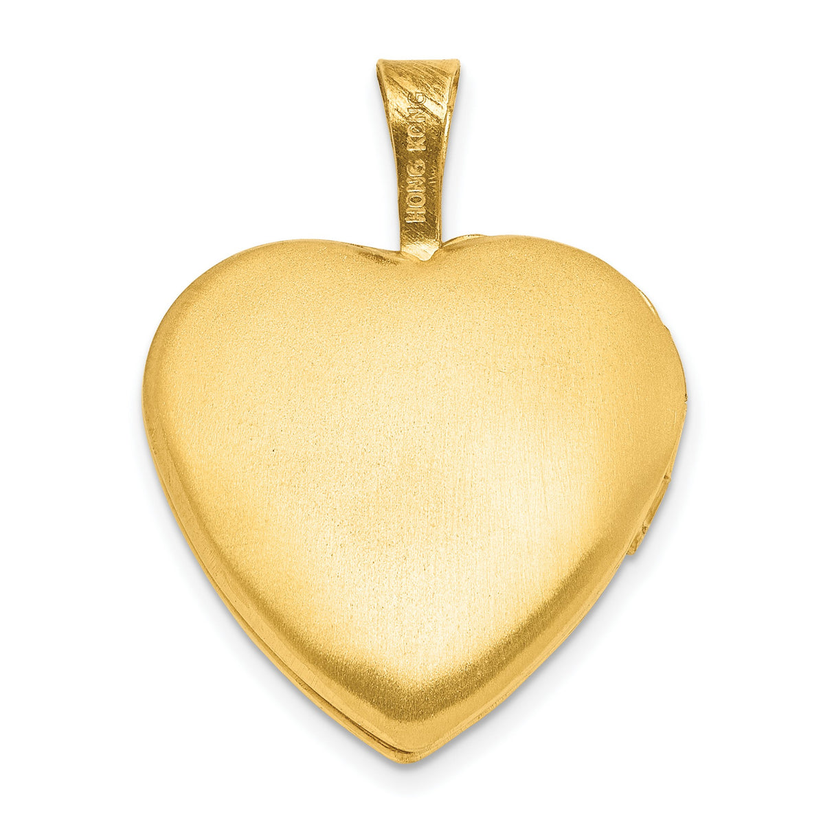 Gold Filled 16mm Floral Cross Heart Locket Charm Pendant in Real Yellow Gold