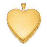 Gold Filled Polished and Satin 20mm Heart Locket Charm Pendant in Real  Yellow Gold