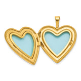 Gold Filled Polished and Satin 20mm Heart Locket Charm Pendant in Real  Yellow Gold