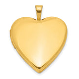 Gold Filled Polished and Satin 20mm Heart Locket Charm Pendant in Real  Yellow Gold