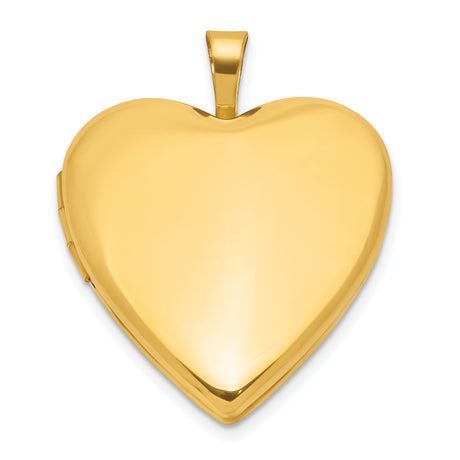 Gold Filled Polished and Satin 20mm Heart Locket Charm Pendant in Real  Yellow Gold
