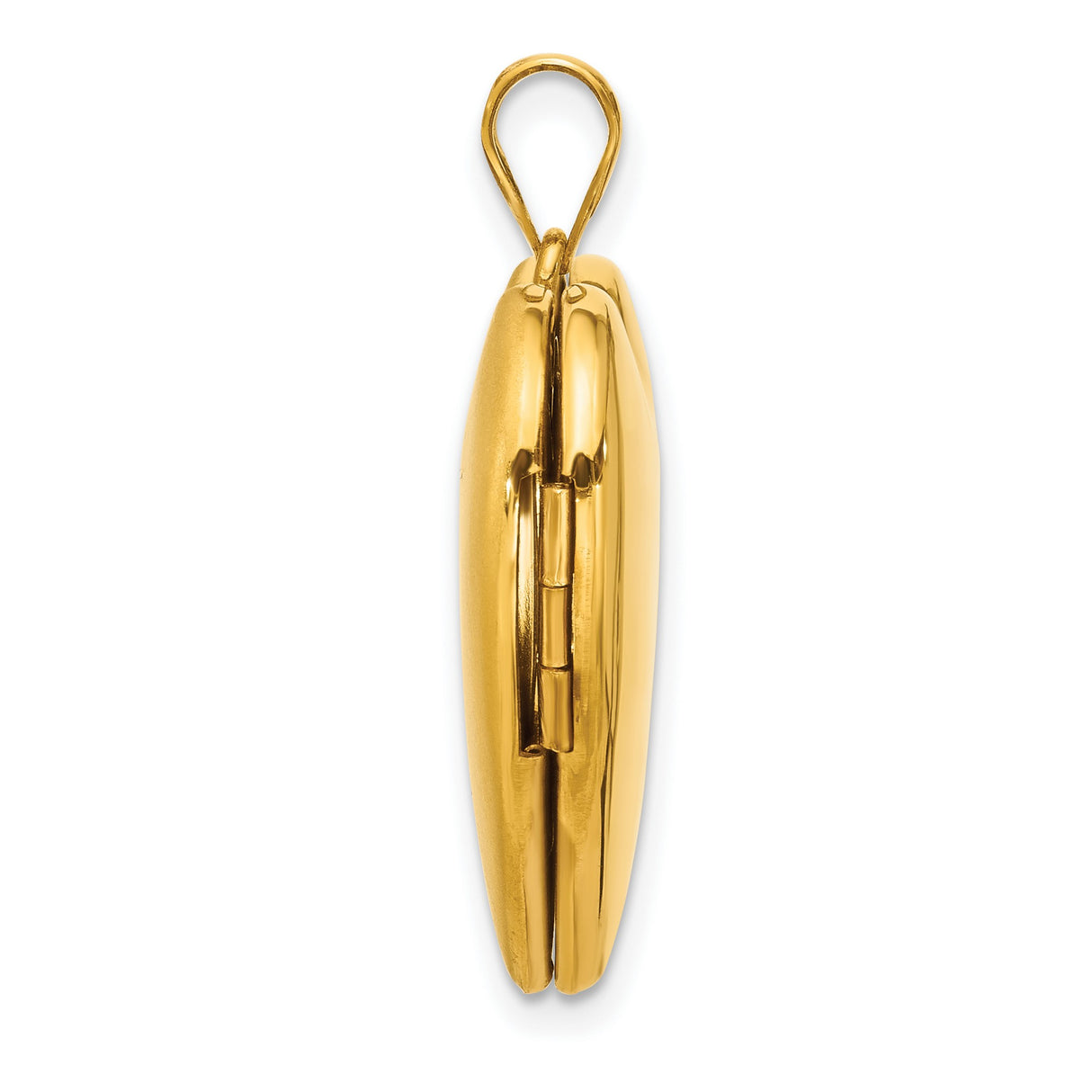 Gold Filled Polished and Satin 24mm Heart Locket Charm Pendant in Real  Yellow Gold