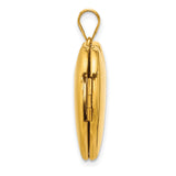 Gold Filled Polished and Satin 24mm Heart Locket Charm Pendant in Real  Yellow Gold