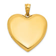 Gold Filled Polished and Satin 24mm Heart Locket Charm Pendant in Real  Yellow Gold