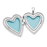 Heart 20mm and 12mm Locket Set Charm Pendant in Real 925 Sterling Silver