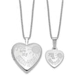 YOU ARE MY SUNSHINE Mother Daughter Locket Set Charm Pendant in Real 925 Sterling Silver