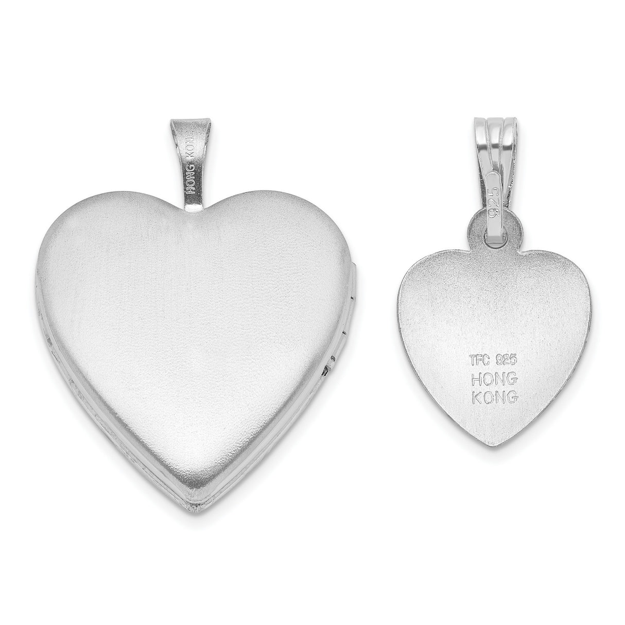 FOREVER 20mm 12mm Locket Set Charm Pendant in Real 925 Sterling Silver