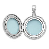 Sterling Silver Memorial Locket Pendant with Cross Engraving and In Loving Memory Message