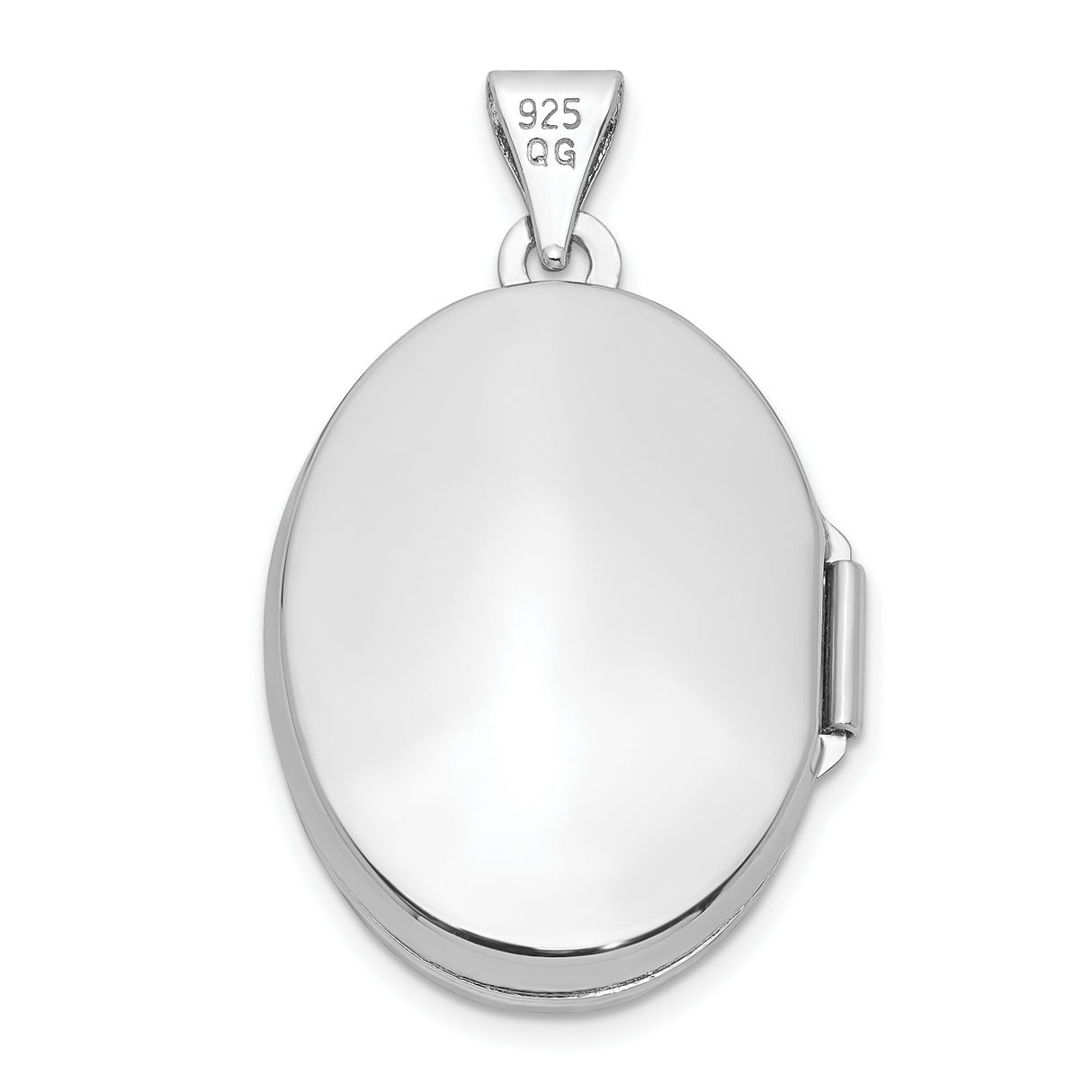 Oval Floral Locket Charm Pendant in Real 925 Sterling Silver
