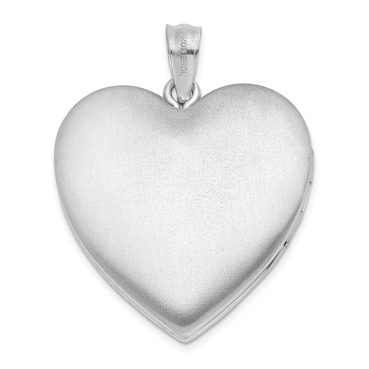 Sterling Silver Heart Pendant Locket, Smooth Polished Design for Women