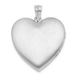 Sterling Silver Heart Pendant Locket, Smooth Polished Design for Women