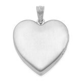 Sterling Silver Cross Pendant with Diamond Accent, Satin Finish and Textured Detail