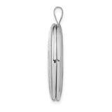 Sterling Silver Oval Locket Pendant with Raised Fleur de Lis Design, French Heritage Style