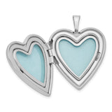 20mm Forever In My Heart Locket Charm Pendant in Real 925 Sterling Silver