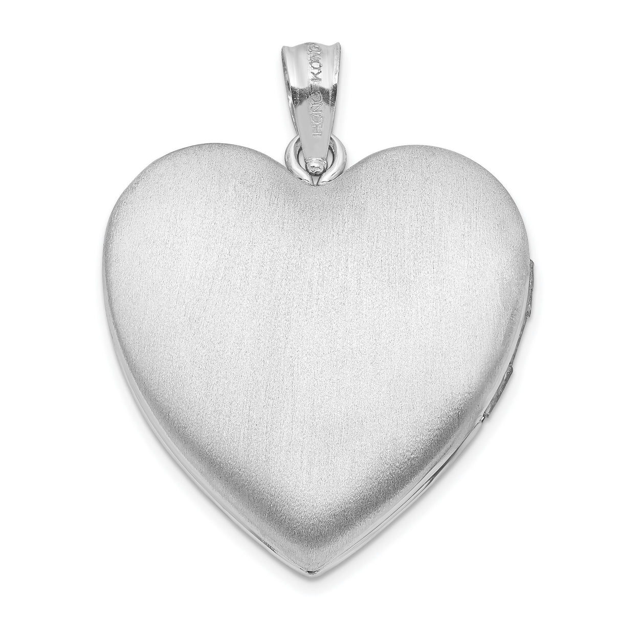24mm Swirl Design Heart Locket Charm Pendant in Real 925 Sterling Silver