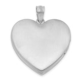 24mm Enameled Floral Mom Heart Locket Charm Pendant in Real 925 Sterling Silver