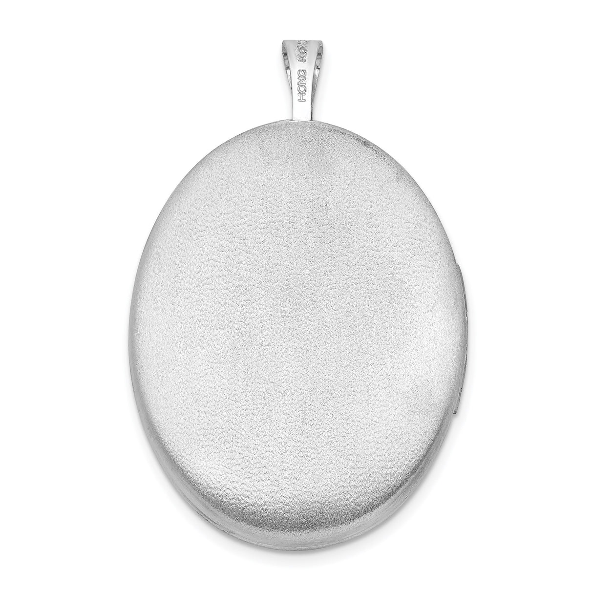 Sterling Silver Oval Locket Pendant with Diamond Accent and Starburst Design for Women