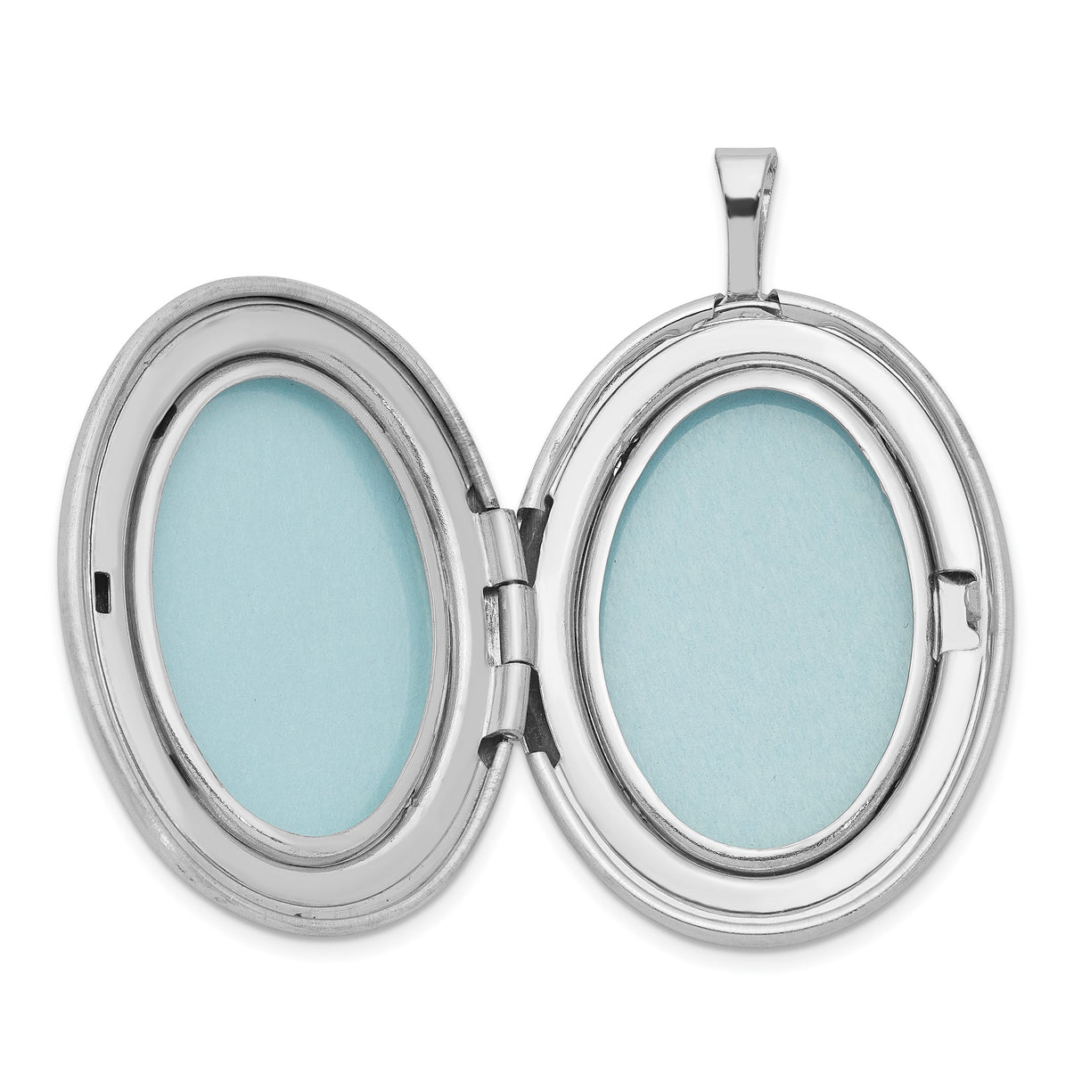 Sterling Silver Oval Locket Pendant with Diamond Accent and Starburst Design for Women