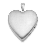 Sterling Silver Heart Locket Pendant with Floral Engraving, Romantic Keepsake Jewelry for Women