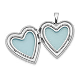 Sterling Silver Heart Locket Pendant with Floral Scroll Engraving, Vintage-Inspired Keepsake Jewelry