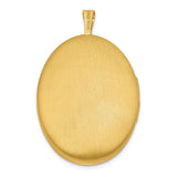 Sterling Silver Oval Locket Pendant with Gold-Tone Finish and Rose Floral Design