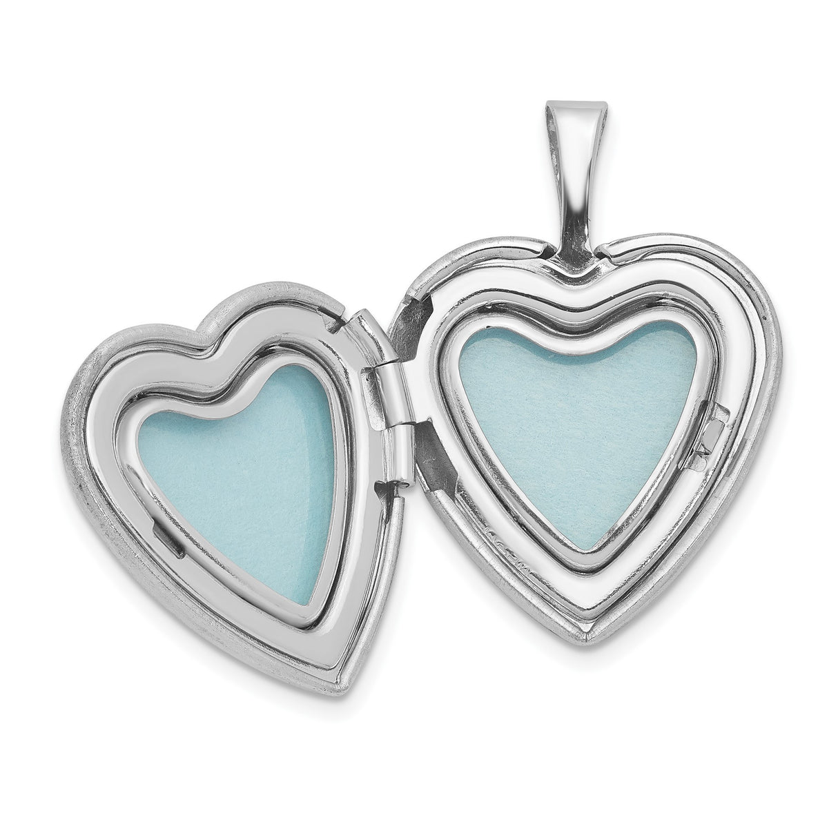 Sterling Silver Cross Pendant with Heart Locket Design, Dual Finish, Faith Jewelry for Men and Women