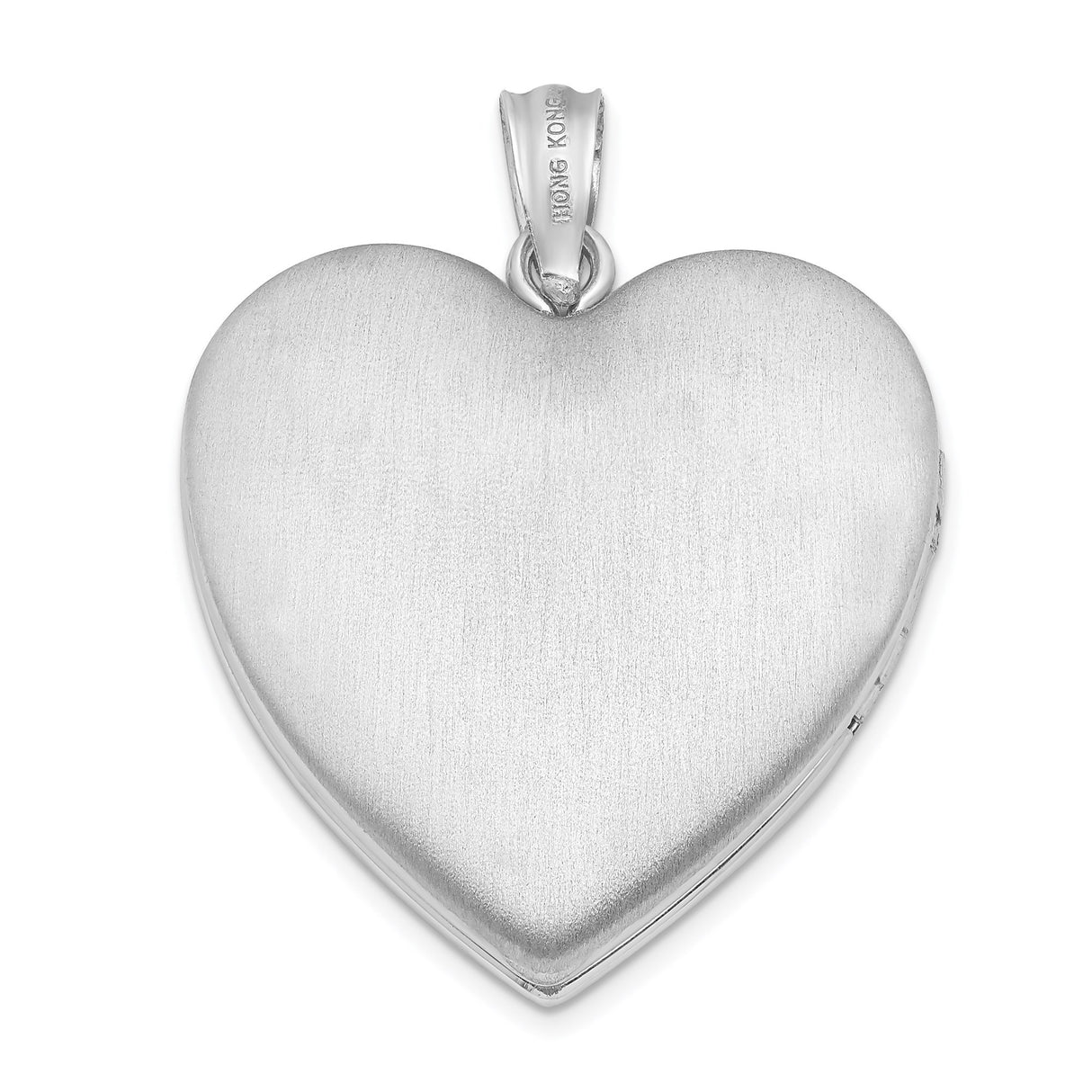 Sterling Silver Cross Heart Pendant with Vintage Floral Engraving and Mirror Finish