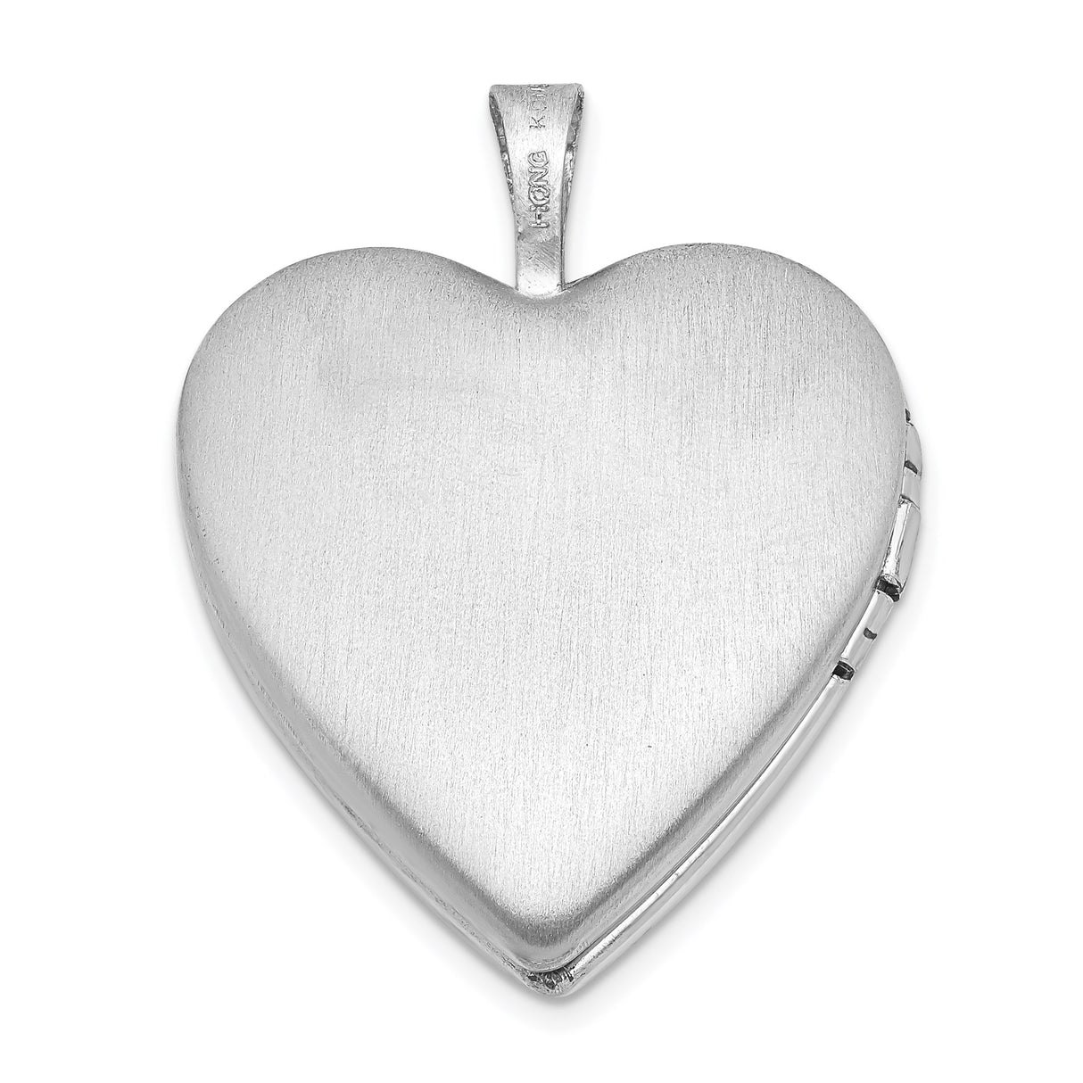 Sterling Silver Heart Locket Pendant with Pink Ribbon and Love Engraving, Breast Cancer Awareness