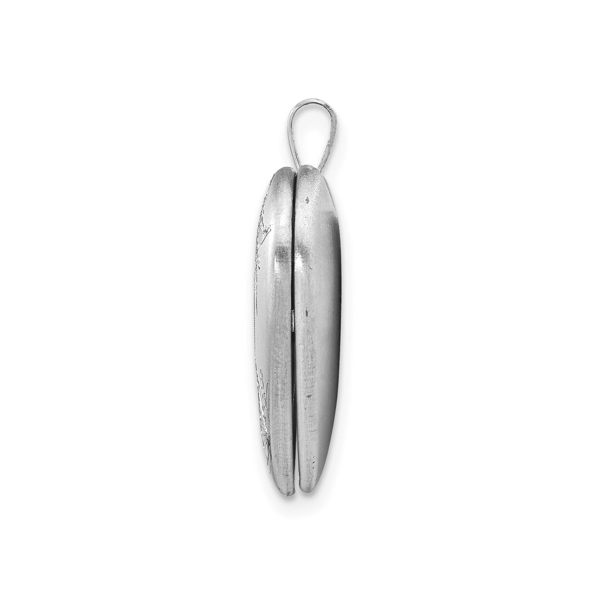 Sterling Silver Heart Locket Pendant with Butterfly and Polished Heart Design for Women