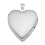 Sterling Silver Heart Locket Pendant with Smooth Polished Finish for Women