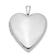 Sterling Silver Heart Locket Pendant with Smooth Polished Finish for Women