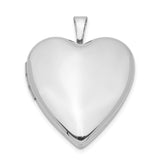 Sterling Silver Heart Locket Pendant with Smooth Polished Finish for Women