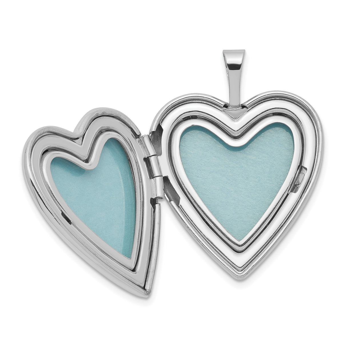 Sterling Silver Heart Locket Pendant with Baby Handprint and Hearts for Women
