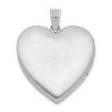 Sterling Silver Heart Locket Pendant with Pink Rose and Green Leaf Enamel Design