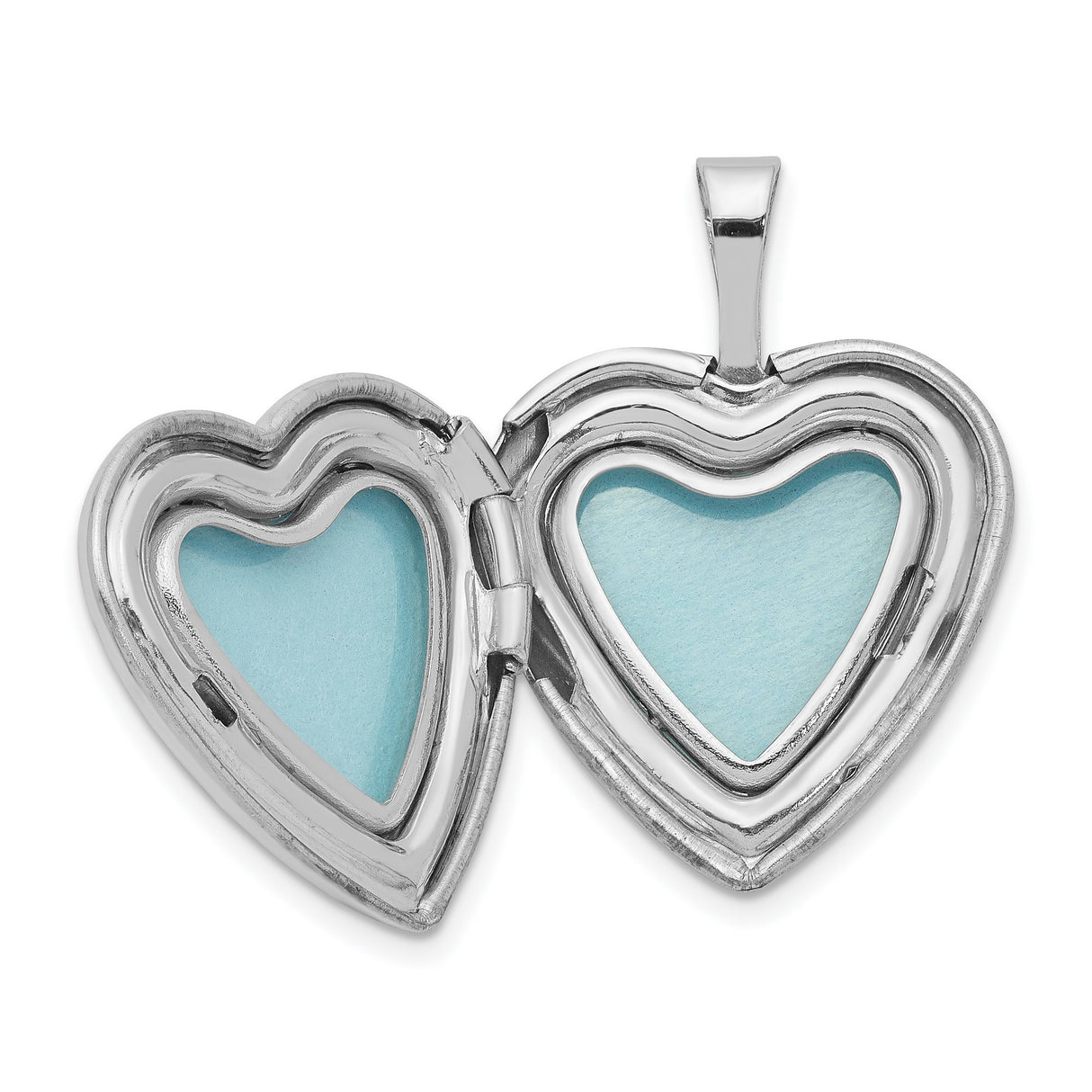 16mm Enameled and D C Love Heart Locket Charm Pendant in Real 925 Sterling Silver