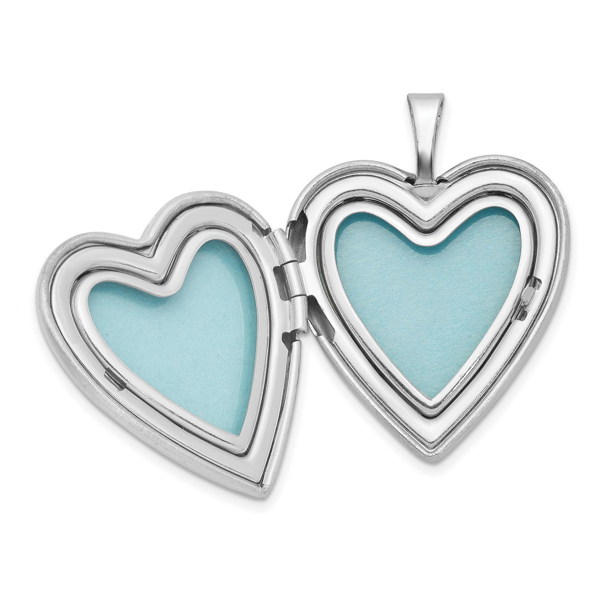 20mm D C and Enameled Love Heart Locket Charm Pendant in Real 925 Sterling Silver