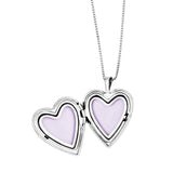Cross and Flowers Enamel Heart Locket and Pendant Charm Pendant in Real 925 Sterling Silver